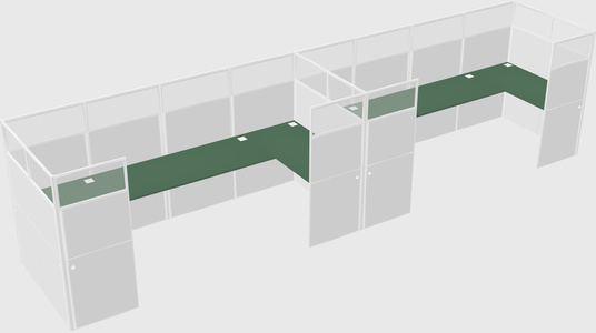 U-shaped cubicle