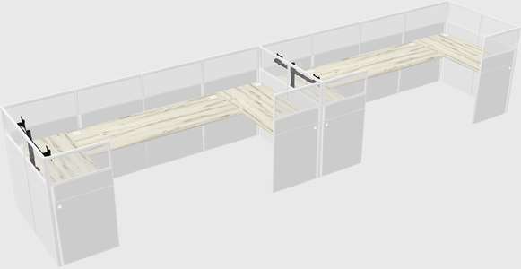 U-shaped cubicle