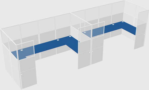 U-shaped cubicle