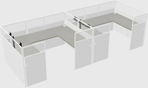 U-shaped cubicle