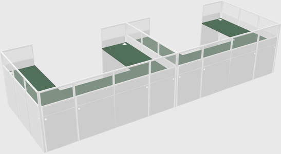U-shaped cubicle