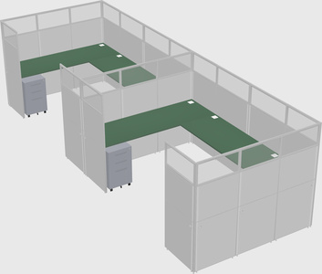U-shaped cubicle