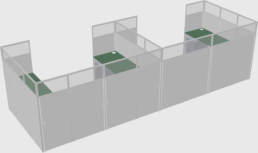 U-shaped cubicle