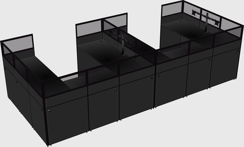 U-shaped cubicle