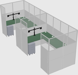 U-shaped cubicle
