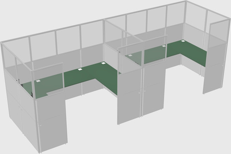 U-shaped cubicle
