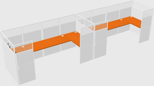 U-shaped cubicle