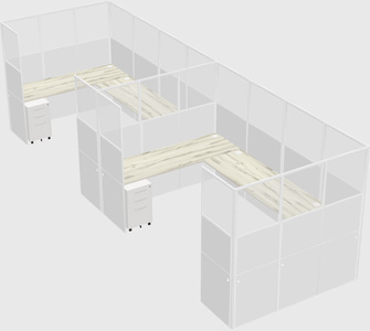 U-shaped cubicle