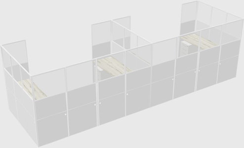 U-shaped cubicle