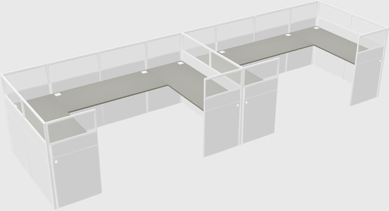 U-shaped cubicle