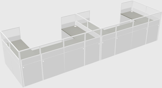 U-shaped cubicle