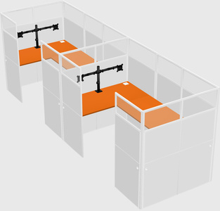 U-shaped cubicle
