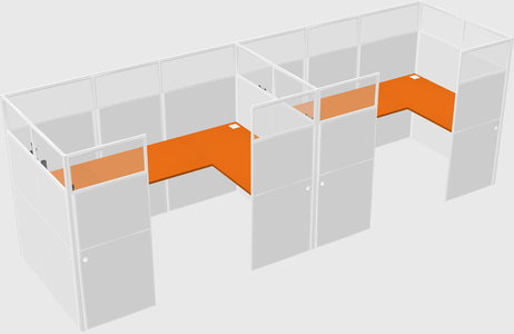U-shaped cubicle
