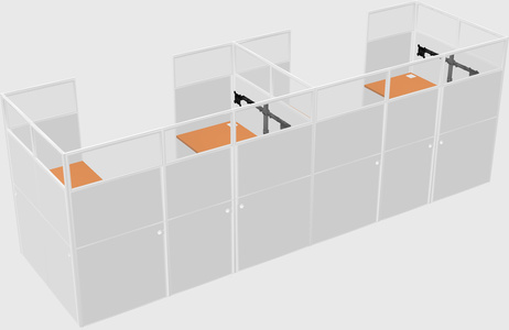 U-shaped cubicle