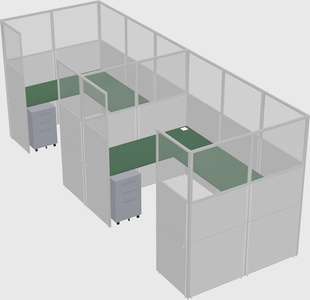 Cabine en u