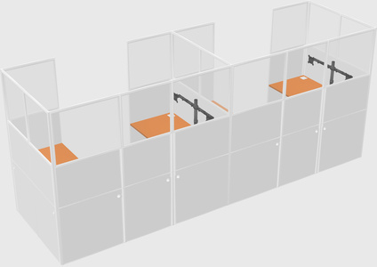 U-shaped cubicle