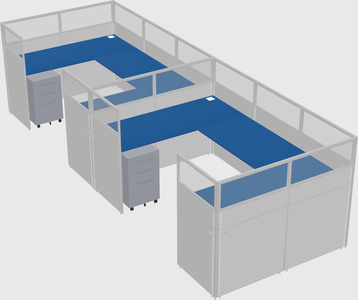 U-shaped cubicle
