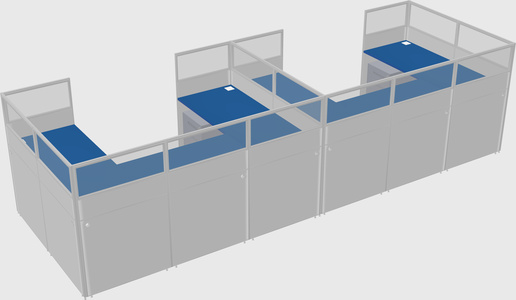 U-shaped cubicle