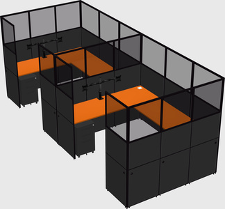 U-shaped cubicle