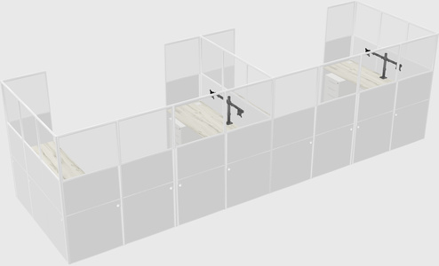 U-shaped cubicle