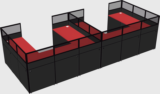 U-shaped cubicle