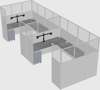 U-shaped cubicle