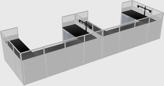 Cabine en u