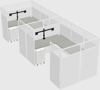 U-shaped cubicle