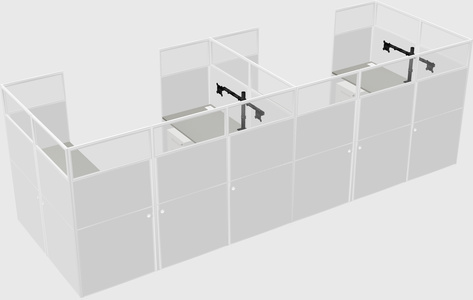 U-shaped cubicle