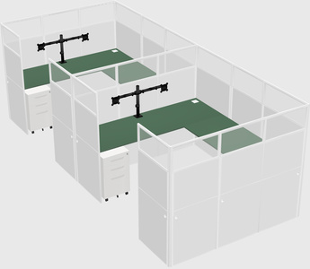 U-shaped cubicle