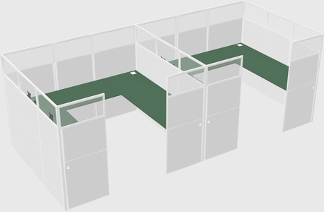 U-shaped cubicle