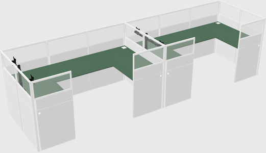 U-shaped cubicle