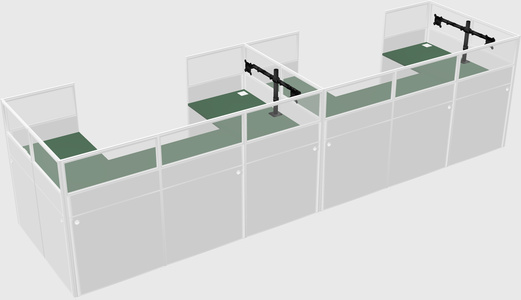 U-shaped cubicle
