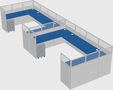 U-shaped cubicle