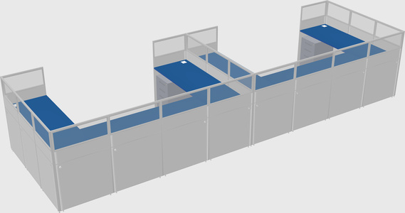 U-shaped cubicle