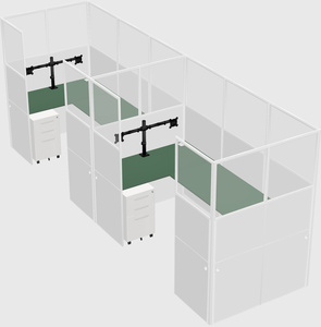 U-shaped cubicle