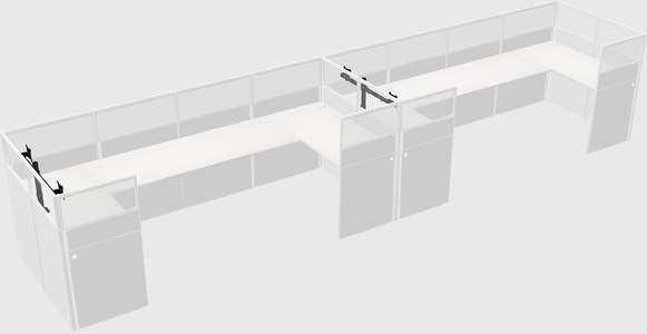 U-shaped cubicle