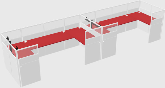 U-shaped cubicle