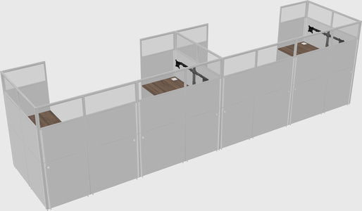 U-shaped cubicle