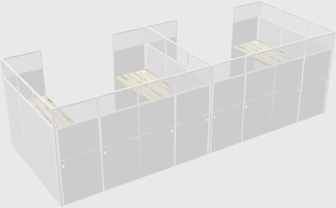 Cabine en u