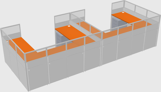 Cabine en u