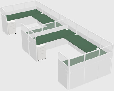 U-shaped cubicle