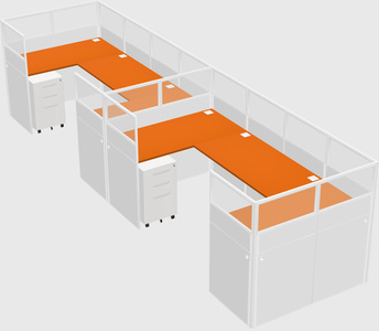U-shaped cubicle