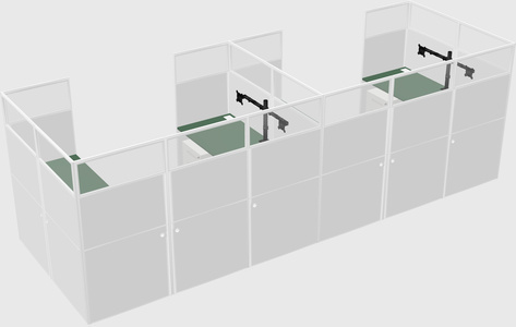 U-shaped cubicle
