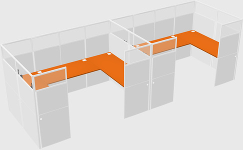 U-shaped cubicle