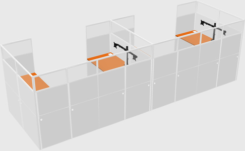 U-shaped cubicle