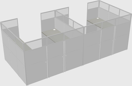 Cabine en u