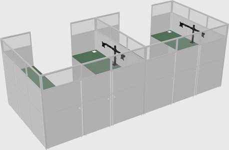 U-shaped cubicle