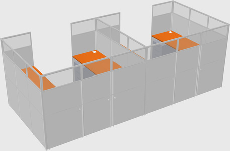 Cabine en u