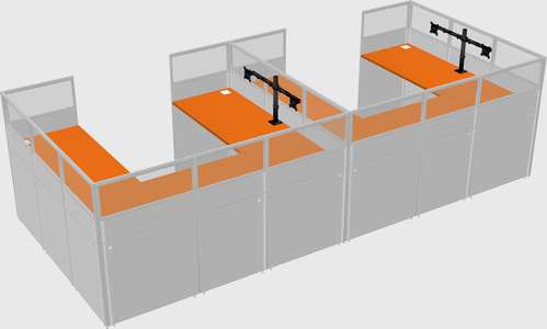 Cabine en u